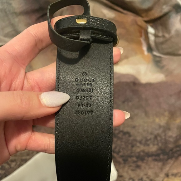Authentic Gucci Leather belt with double G buckle - Picture 4 of 5